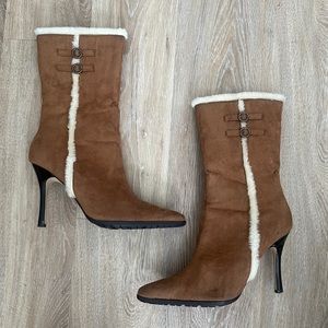 Winter Heeled Boots Sz 8